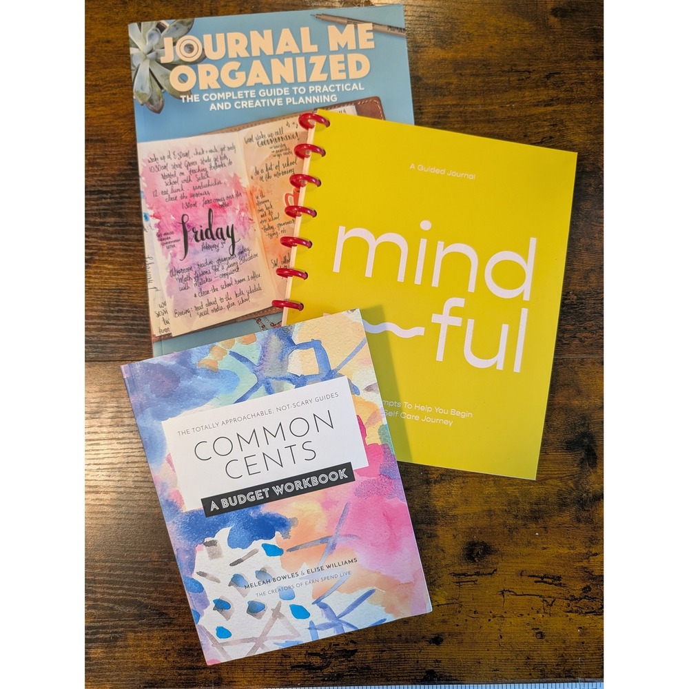 New Guided Journal Workbook Bundle Mindfulness Budget Planner Self Care Set 3